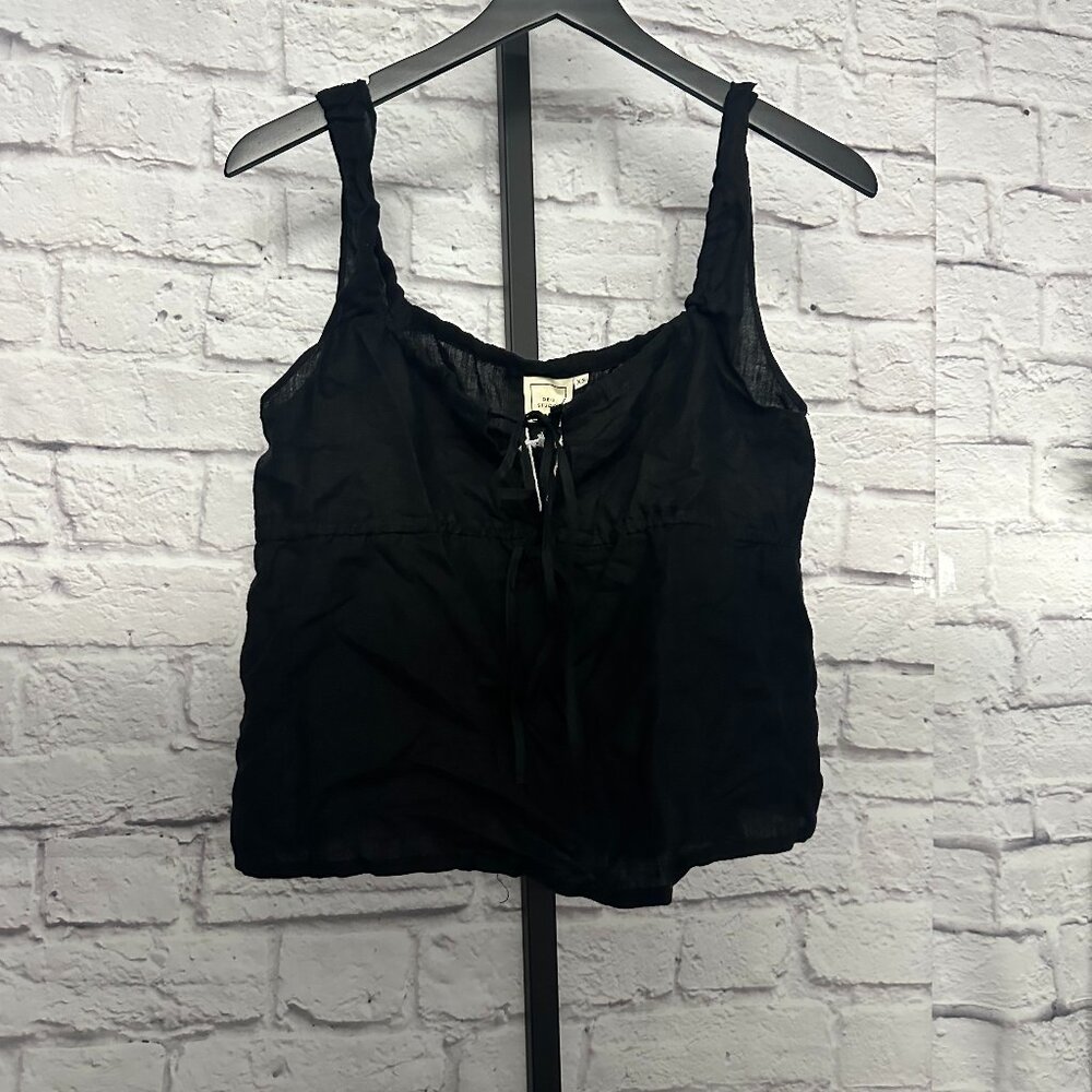 DEIJI STUDIOS Black Linen Top